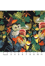 PD's Alexander Henry Collection Fall Harvest, Harvest Owl in Black, Dinner Napkin
