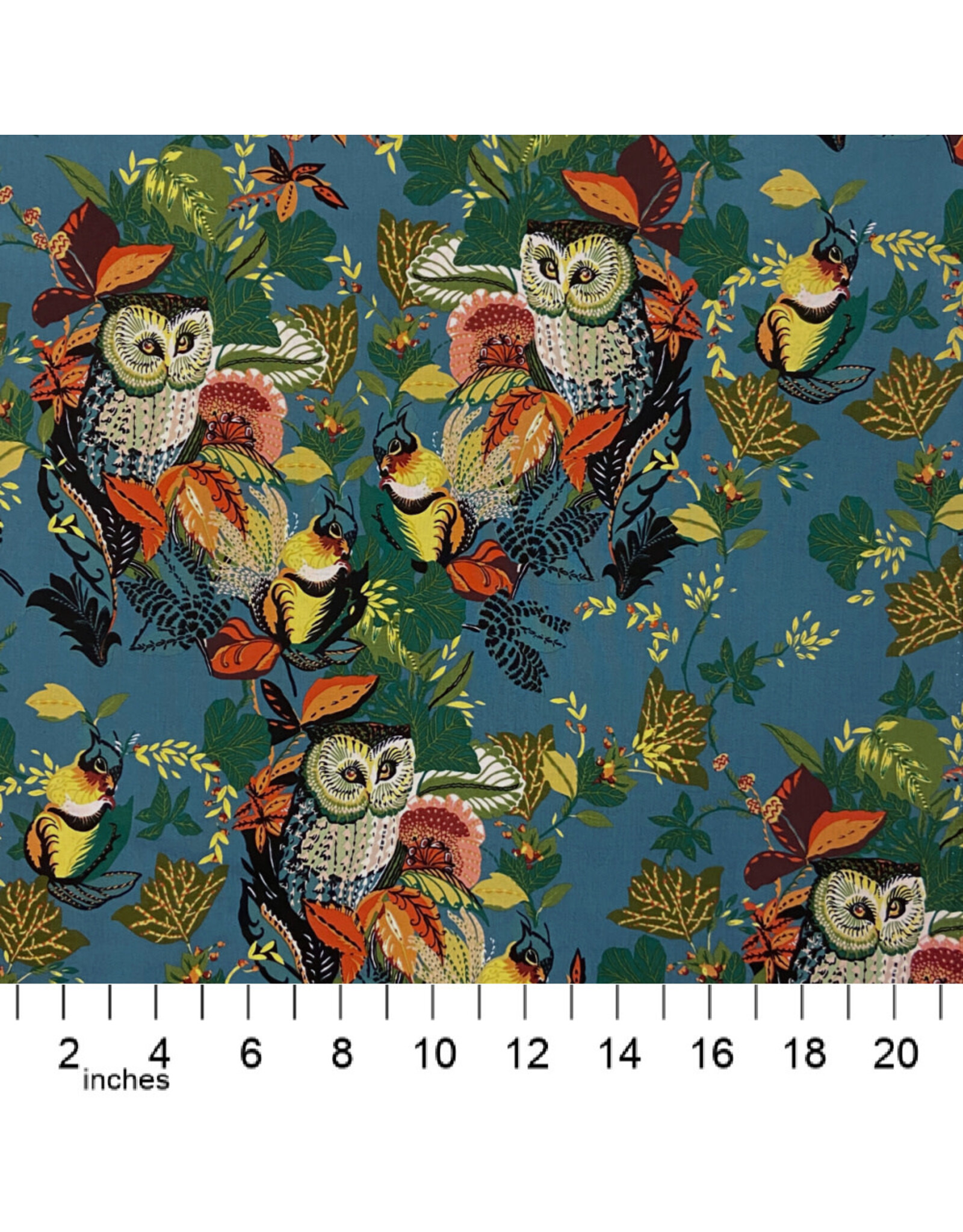 PD's Alexander Henry Collection Fall Harvest, Harvest Owl in Slate, Dinner Napkin