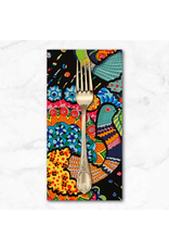 PD's Alexander Henry Collection Folklorico, El Pollo in Black, Dinner Napkin