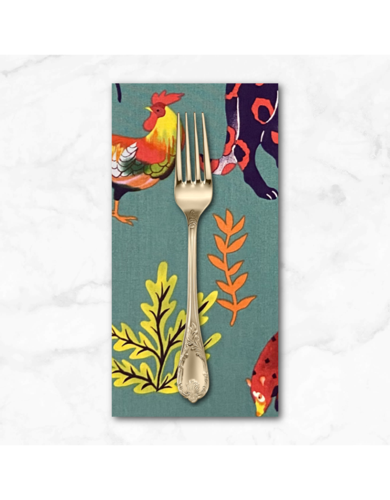 PD's Alexander Henry Collection Folklorico, Selva Imaginaria in Chambray, Dinner Napkin