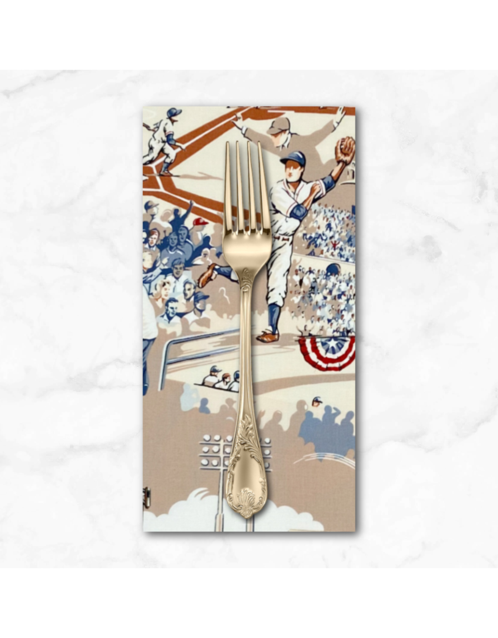 PD's Alexander Henry Collection The Great American Pastime in Vintage Tea, Dinner Napkin