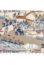 PD's Alexander Henry Collection The Great American Pastime in Vintage Tea, Dinner Napkin