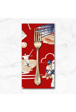 PD's Alexander Henry Collection The Great American Pastime, Top of the Ninth in Red, Dinner Napkin