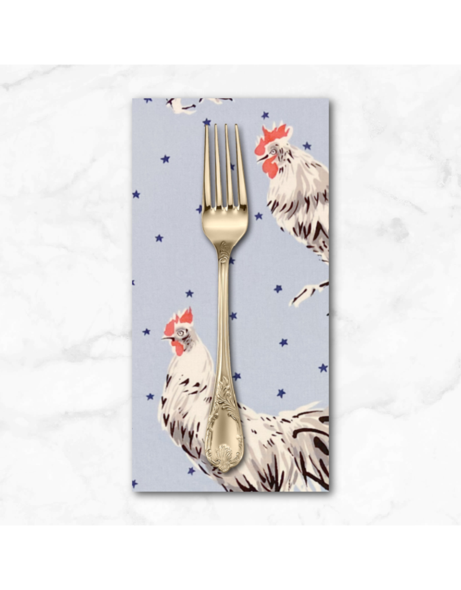 PD's Alexander Henry Collection Nicole’s Prints, Morning Stars in Light Blue, Dinner Napkin