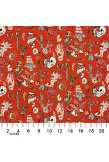 PD's Alexander Henry Collection Nicole’s Prints, Tell-Tale Tattoo in Red, Dinner Napkin PD's Alexander Henry Collection Nicole’s Prints, Tell-Tale Tattoo in Red, Dinner Napkin