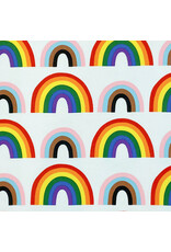 Alexander Henry Fabrics Love is Love, Double Rainbow in Natural, Fabric Half-Yards