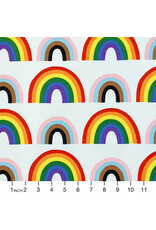 Alexander Henry Fabrics Love is Love, Double Rainbow in Natural, Fabric Half-Yards