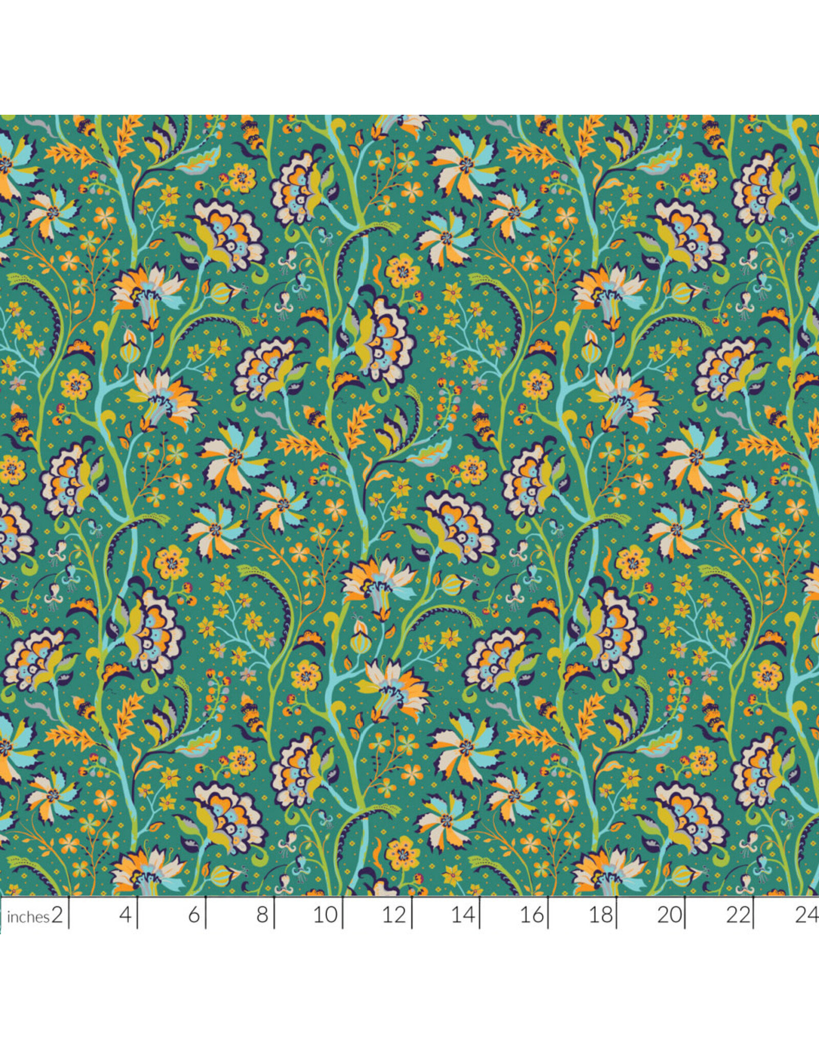 PD's Kathy Doughty Collection Trade Winds, Chintz in Sea Glass, Dinner Napkin
