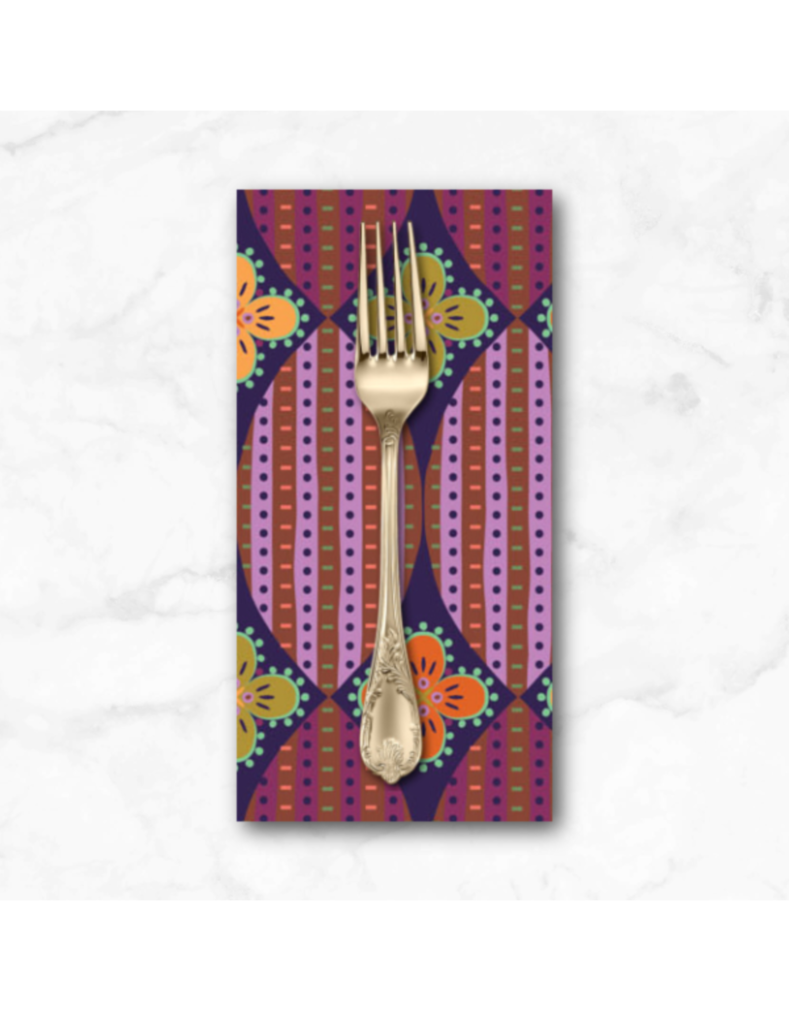 PD's Kathy Doughty Collection Trade Winds, Magic Carpet in Spice, Dinner Napkin