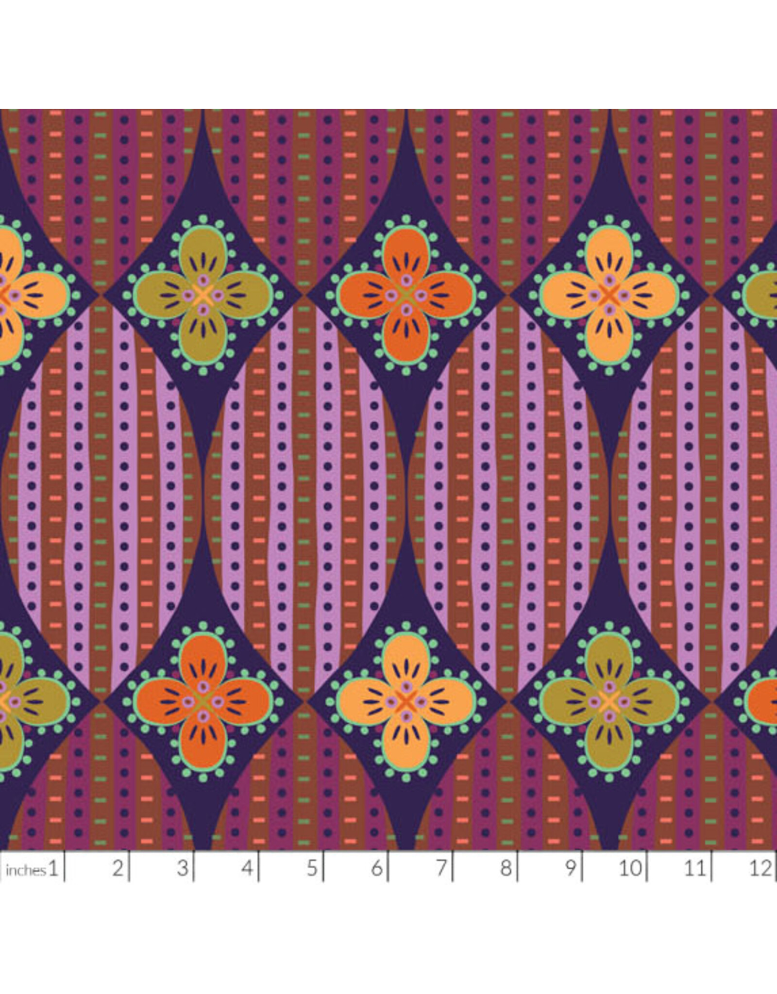 Kathy Doughty Trade Winds, Magic Carpet in Spice, Fabric Half-Yards