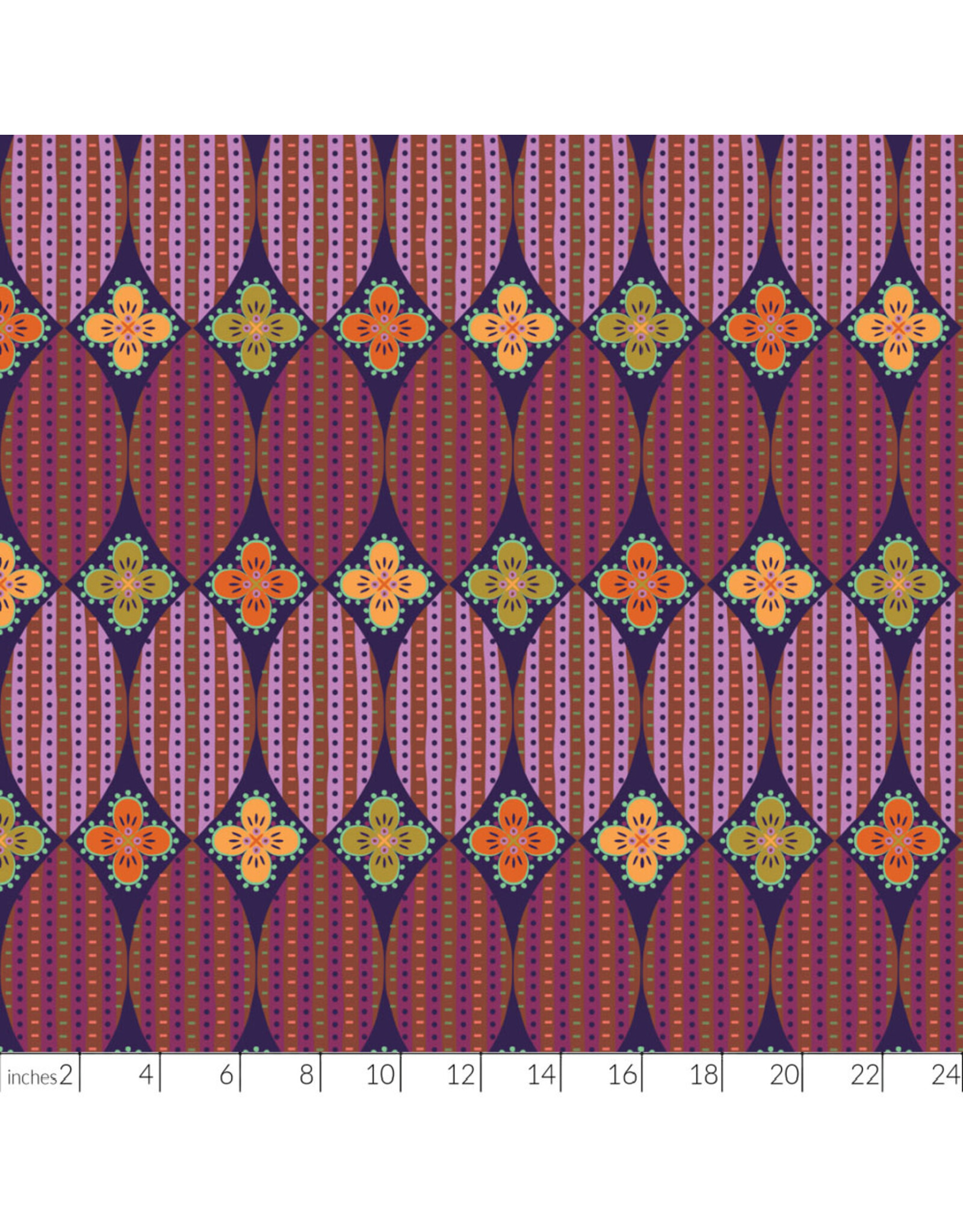 Kathy Doughty Trade Winds, Magic Carpet in Spice, Fabric Half-Yards