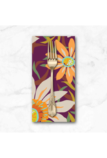 PD's Kathy Doughty Collection Trade Winds, Treasure Flower in Burgundy, Dinner Napkin