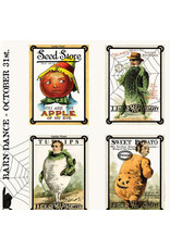 J. Wecker Frisch Pumpkin Patch, Seed Sacks Patch in White, Fabric Half-Yards