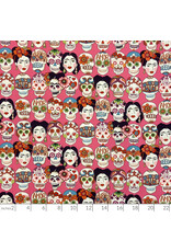 Alexander Henry Fabrics Folklorico, Gotas de Amor in Pink, Fabric Half-Yards