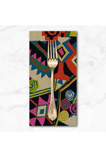 PD's Alexander Henry Collection Folklorico, Azteca in Black Tea, Dinner Napkin