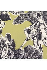 Alexander Henry Fabrics Nicole's Prints, Endless Love in Khaki Black, Fabric Half-Yards
