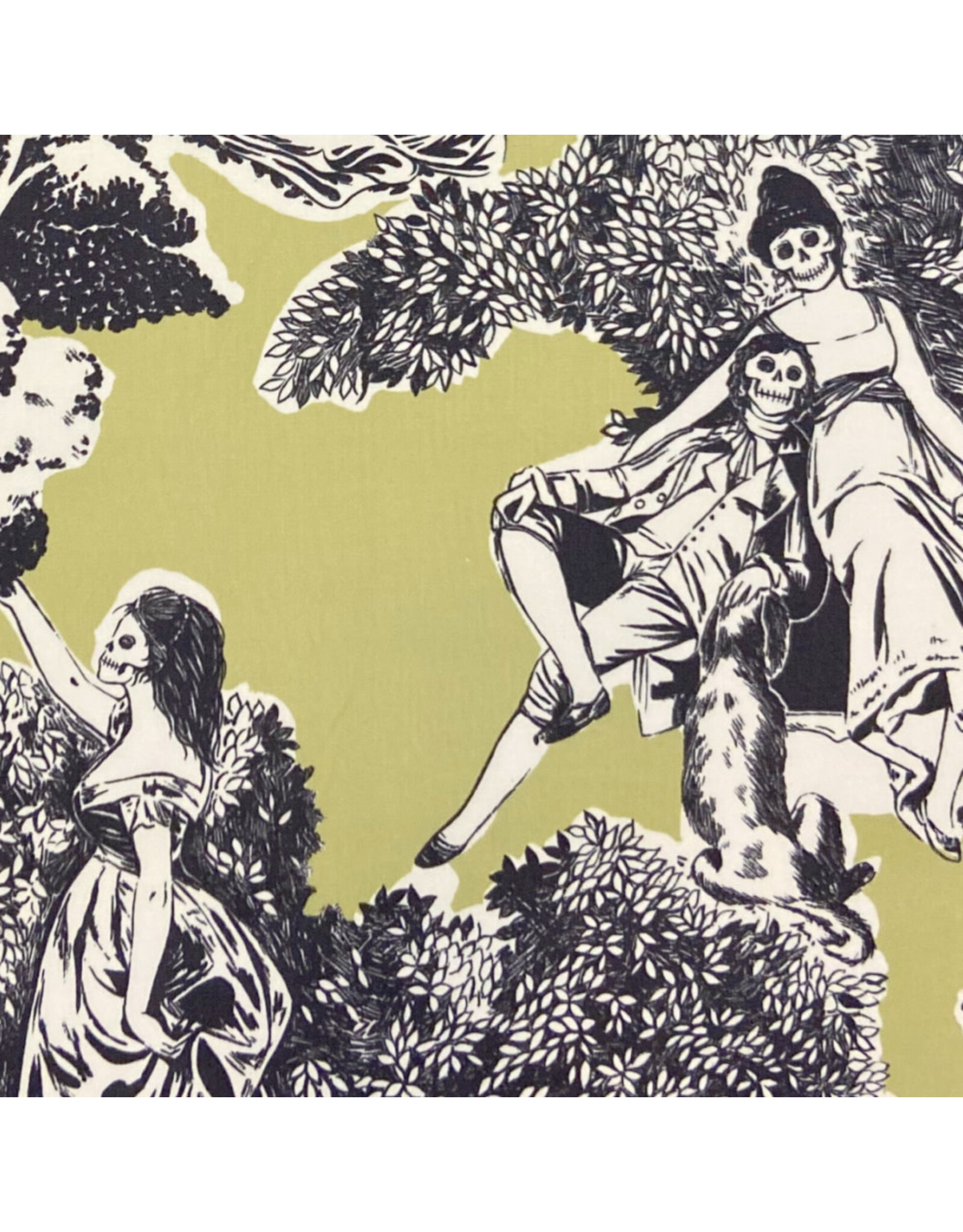 Alexander Henry Fabrics Nicole's Prints, Endless Love in Khaki Black, Fabric Half-Yards