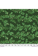 Martha Negley Winterberry, Boxwood in Dark Green, Fabric Half-Yards