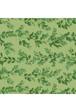 Martha Negley Winterberry, Boxwood in Green, Fabric Half-Yards