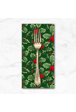 Christmas Collection Winterberry, Holly in Dark Green, Dinner Napkin