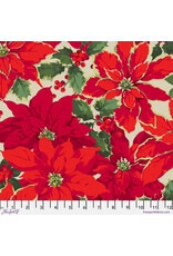 Christmas Collection Winterberry, Poinsettia in Natural, Dinner Napkin