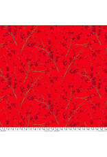 Martha Negley Winterberry, Winterberry in Red, Fabric Half-Yards