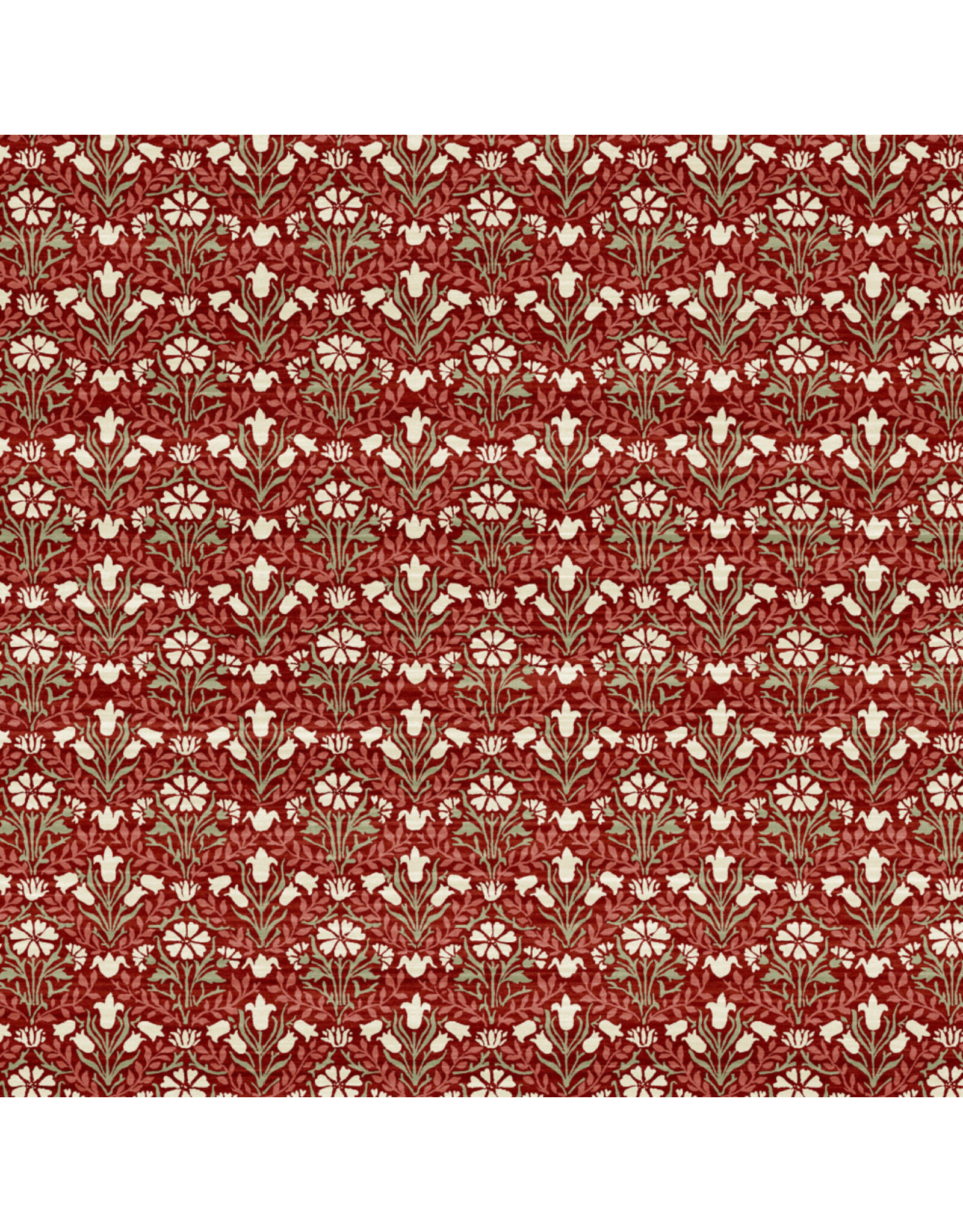 William Morris & Co. Morris & Co.'s The Cotswold Holiday Collection, Bellflowers in Red, Fabric Half-Yards