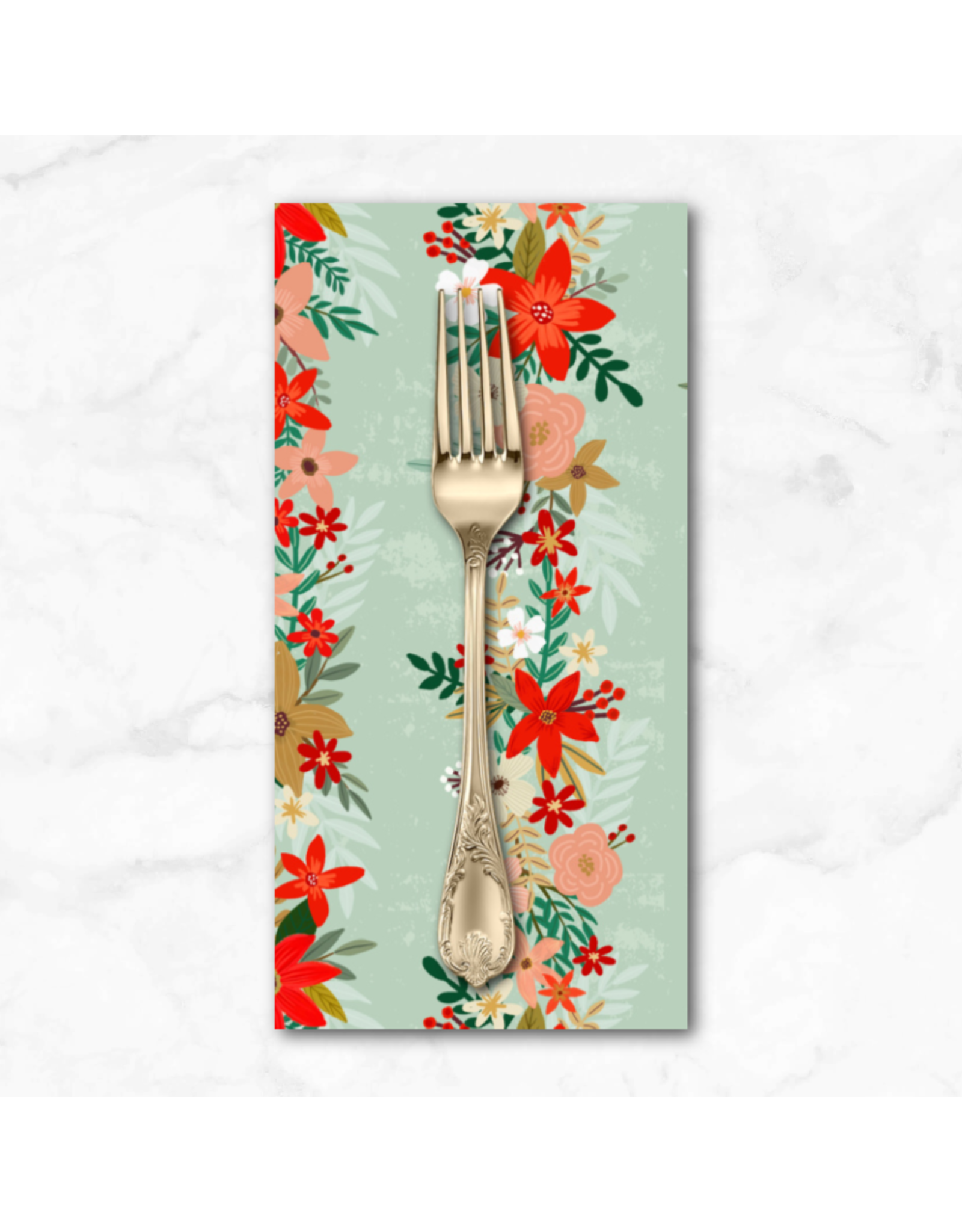 Christmas Collection Christmas Spirit, Christmas Delight in Sage, Dinner Napkin