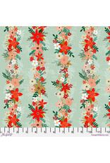 Mia Charro Christmas Spirit, Christmas Delight in Sage, Fabric Half-Yards