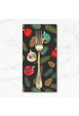 Christmas Collection Christmas Spirit, Happy Eve in Charcoal, Dinner Napkin