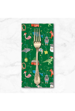 Christmas Collection Cat's Pajamas, Sleighin' It in Fir, Dinner Napkin Christmas Collection Cat's Pajamas, Sleighin' It in Fir, Dinner Napkin