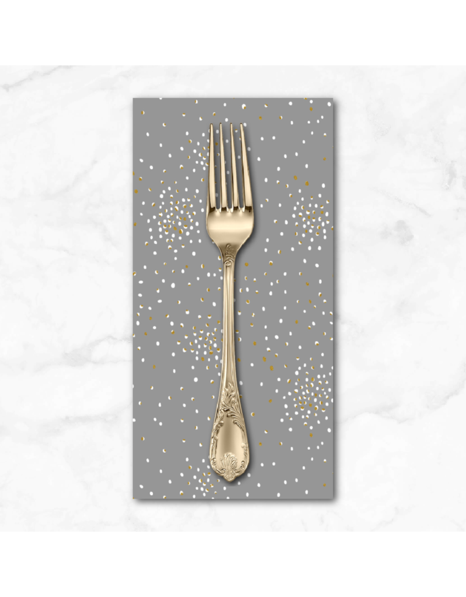 PD's Cotton + Steel Collection Clusters, Castle with Metallic, Dinner Napkin