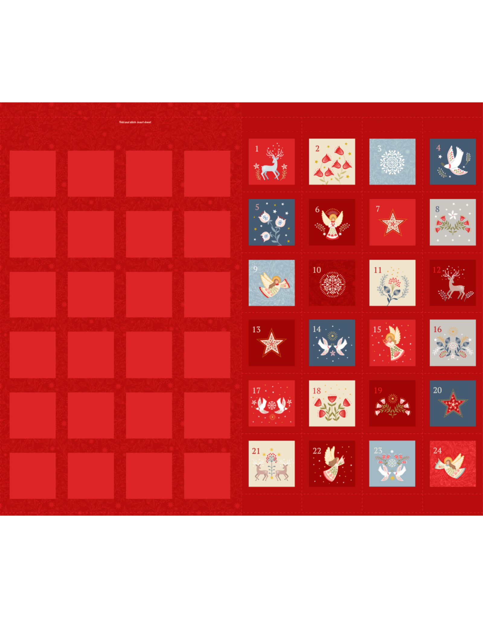 Lewis & Irene Peace & Joy Advent Calendar Panel, 44” x 36”