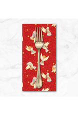 Christmas Collection Peace & Joy, Host of Angels on Red, Dinner Napkin
