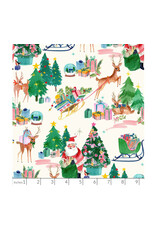 Christmas Collection Fa-La-La, Deer Santa in Winter White, Dinner Napkin