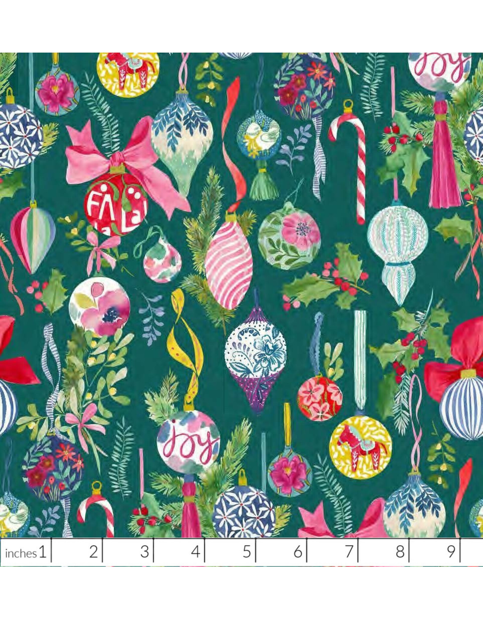 Christmas Collection Fa-La-La, Fa-La-La in Christmas Green, Dinner Napkin