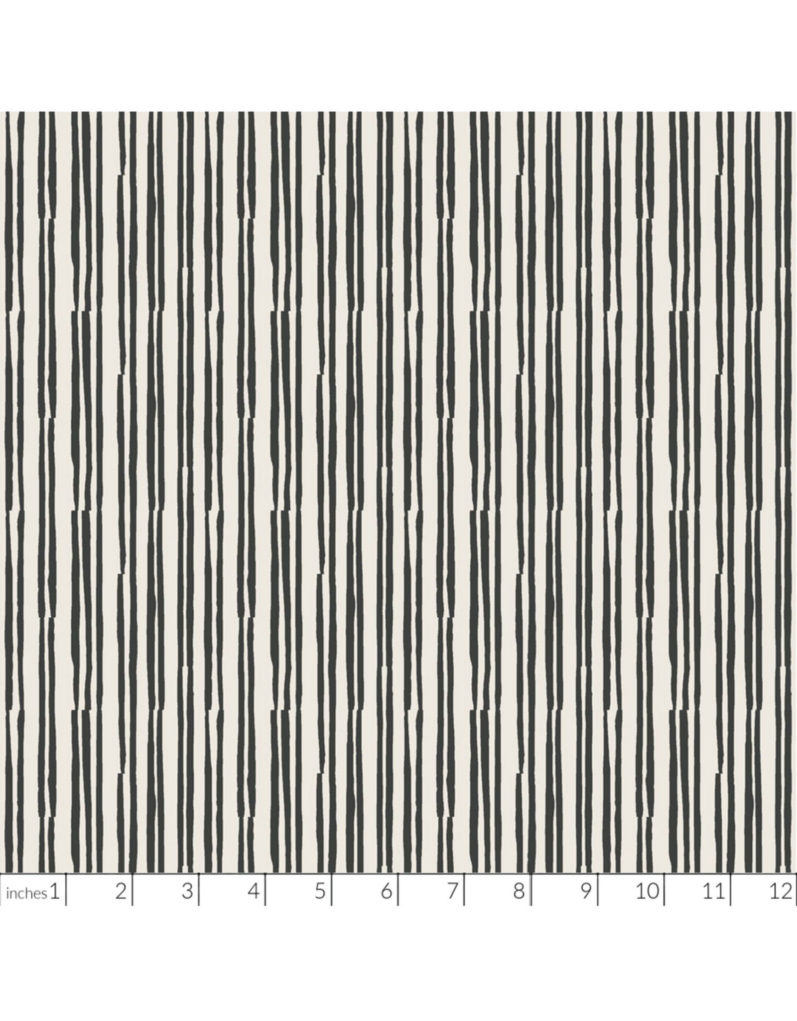 PD's Clothwork's Collection Evermore, Irregular Stripe in Black, Dinner Napkin
