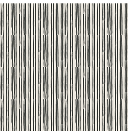Clothworks Evermore, Irregular Stripe in Black, Fabric Half-Yards