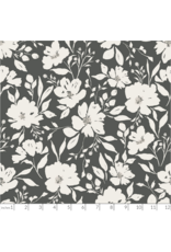 Clothworks Evermore, Large Floral in Charcoal, Fabric Half-Yards