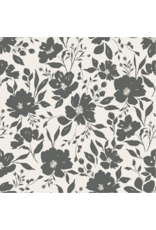 Clothworks Evermore, Large Floral in Light Cream, Fabric Half-Yards