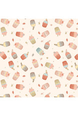 Figo ON SALE - 5 YARD CUT, Festive Fauna, Cupcakes in Cream