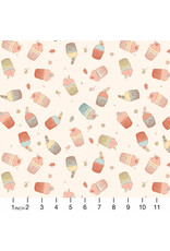 Figo ON SALE - 5 YARD CUT, Festive Fauna, Cupcakes in Cream