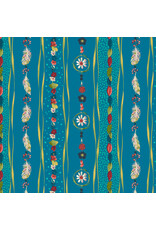 Odile Bailloeul ON SALE - 5 YARD CUT, Land Art 2, Offerings in Blue