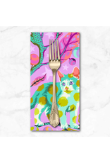 PD's Tula Pink Collection Tabby Road Deja Vu, Club Kitty in Electroberry, Dinner Napkin