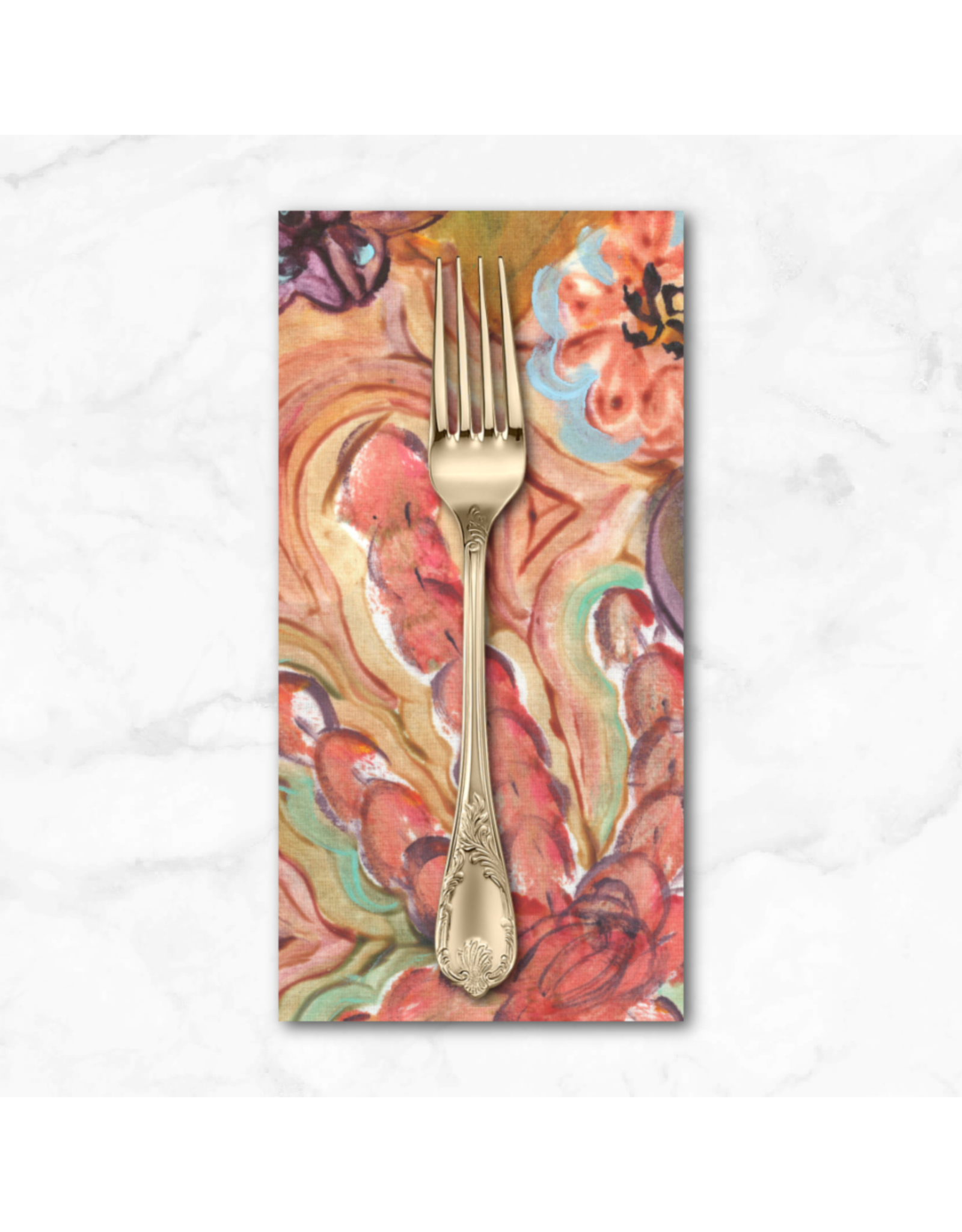 PD'S Free Spirit Collection Exotic Garden Palace, Courtyard Jewels in Plumeria, Dinner Napkin