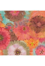 Denise Burkitt Exotic Garden Palace, Henna Hibiscus in Henna, Fabric Half-Yards