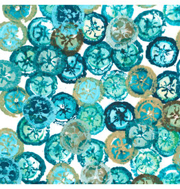 Denise Burkitt Exotic Garden Palace, Jade Treasures in Jade, Fabric Half-Yards