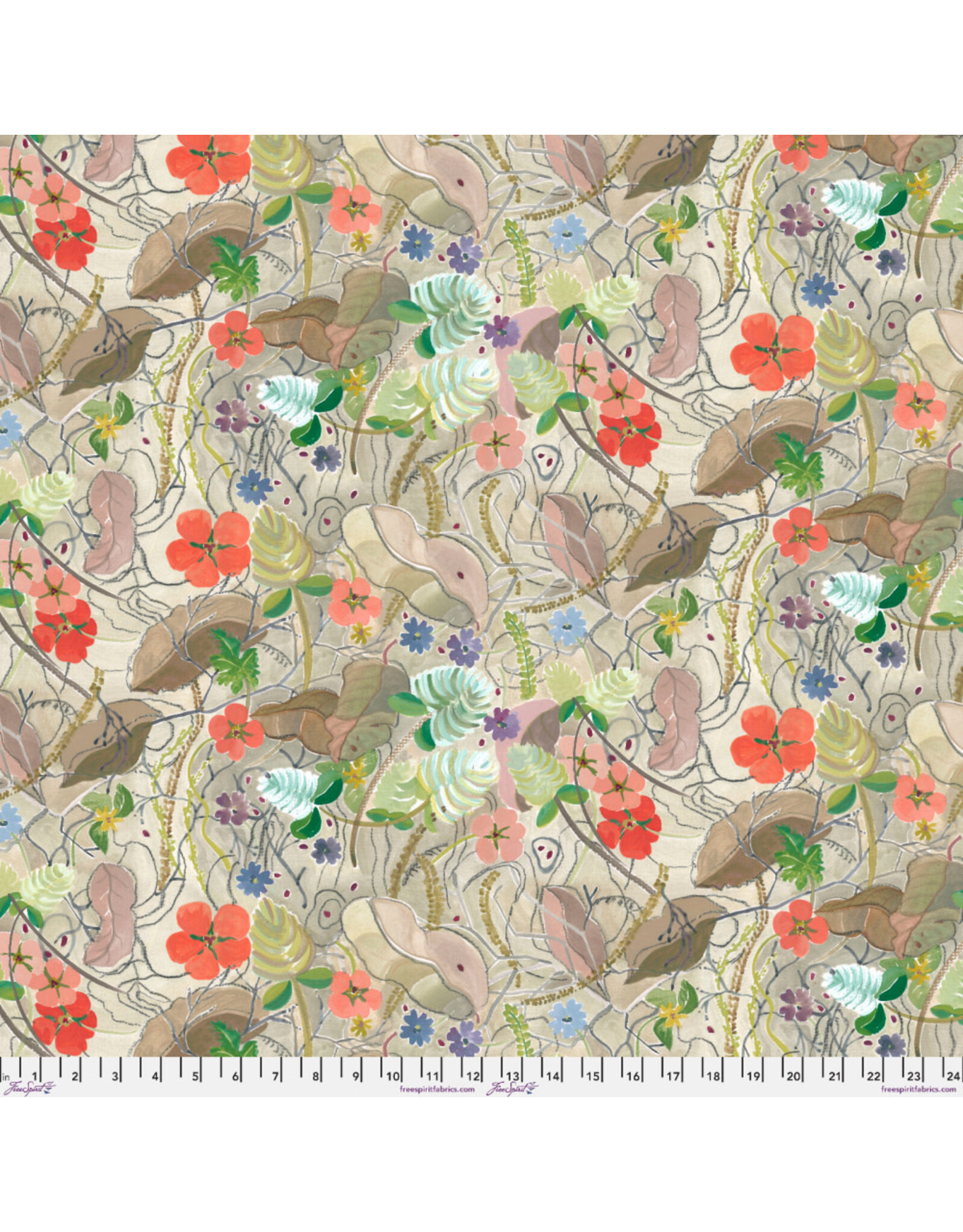 PD'S Free Spirit Collection Exotic Garden Palace, Peppercorn Parchment in Parchment, Dinner Napkin