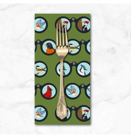 PD's RJR Collection Backyard Birdwatching, Birding Binoculars in Moss, Dinner Napkin