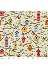 RJR Fabrics Backyard Birdwatching, Home Tweet Home in Olive, Fabric Half-Yards RJR Fabrics Backyard Birdwatching, Home Tweet Home in Olive, Fabric Half-Yards